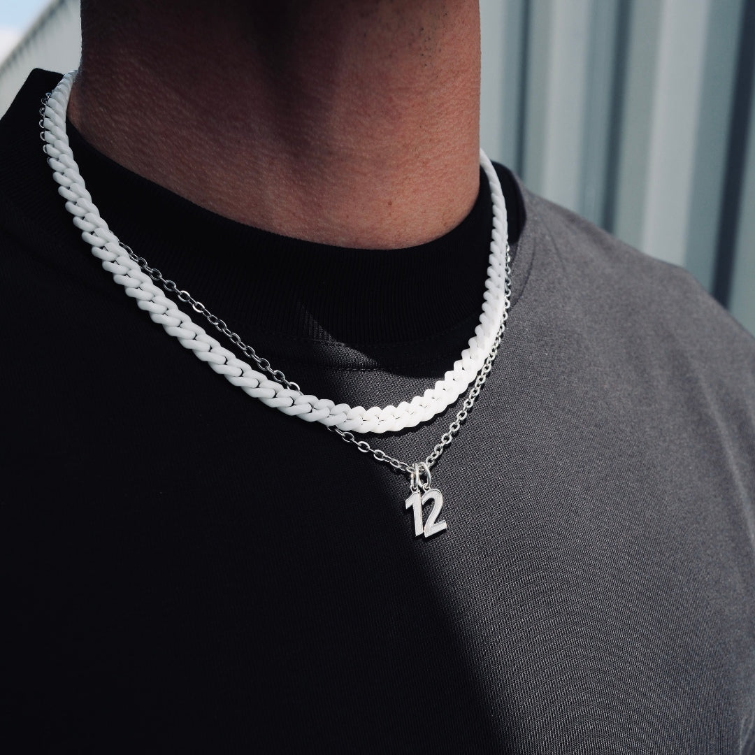 K12 - WHITE CUBAN CHAIN - 8MM
