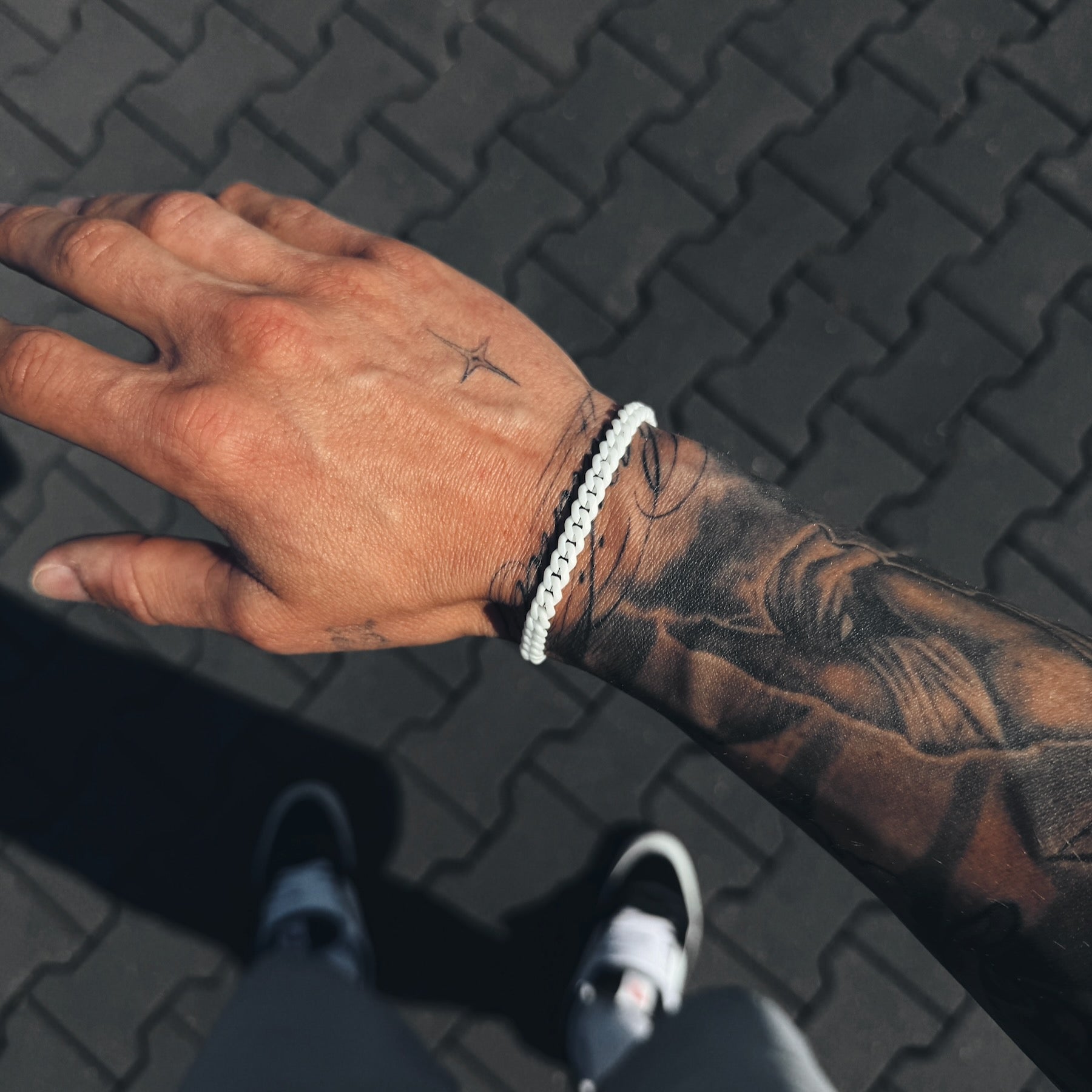 K12 - WHITE CUBAN BRACELET - 6MM